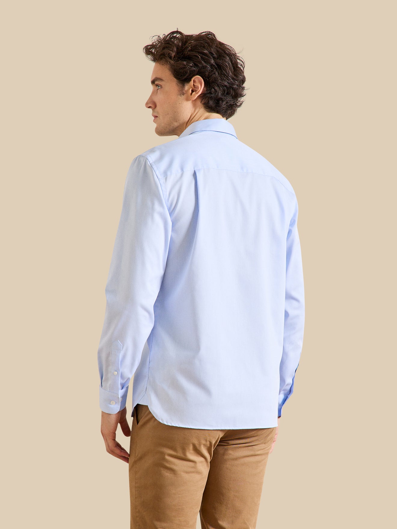 Chemise unie coton twill Regular Fit homme non iron