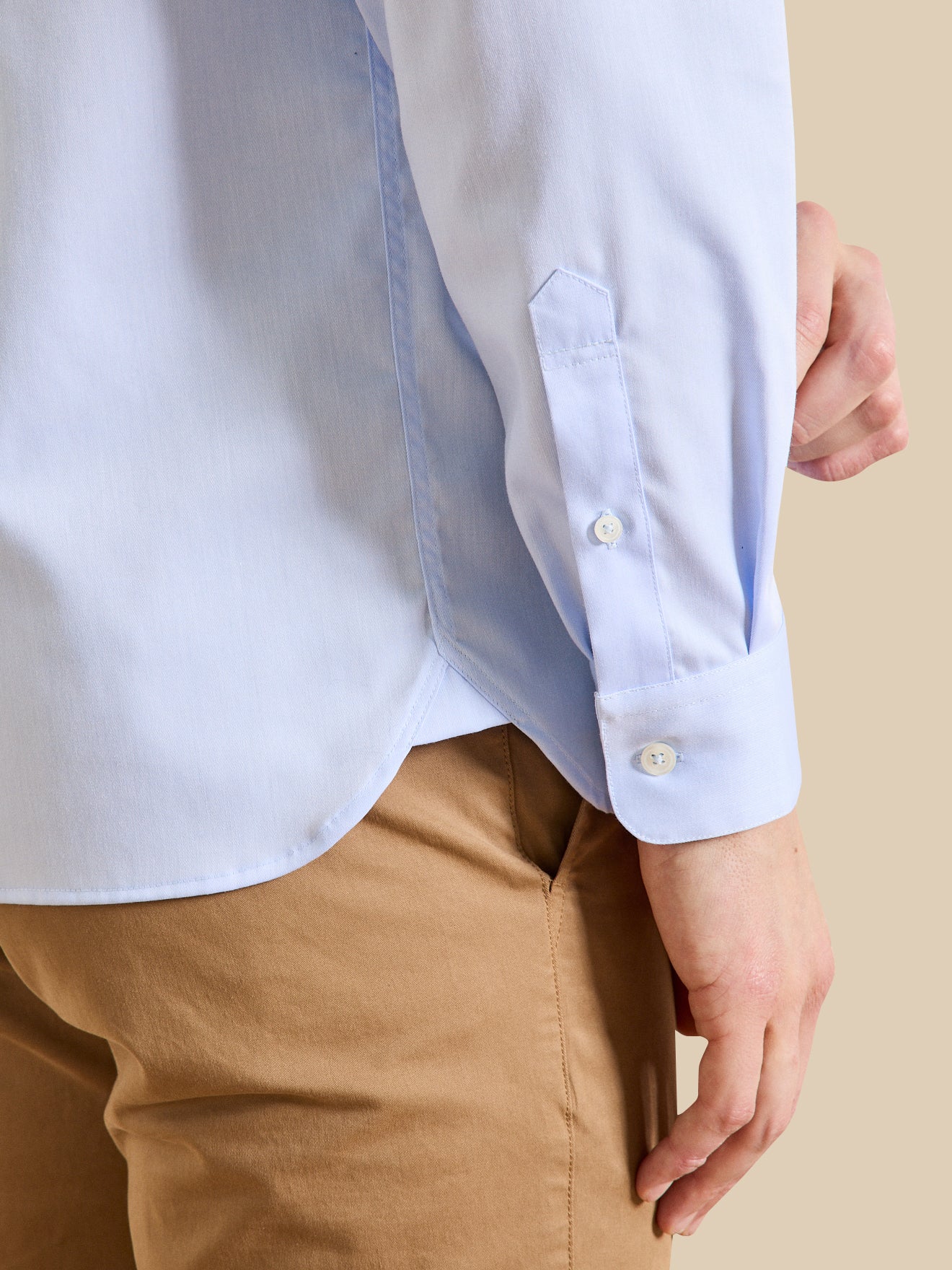 Chemise unie coton twill Regular Fit homme non iron