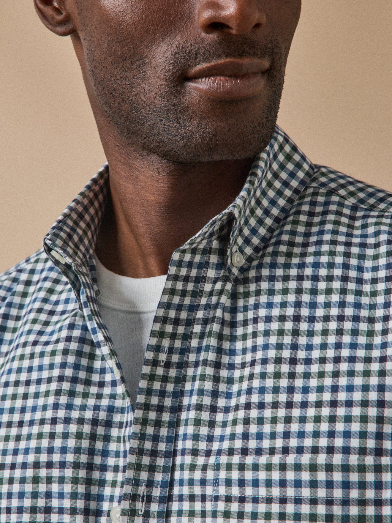 Chemise oxford carreaux homme coupe contemporaine