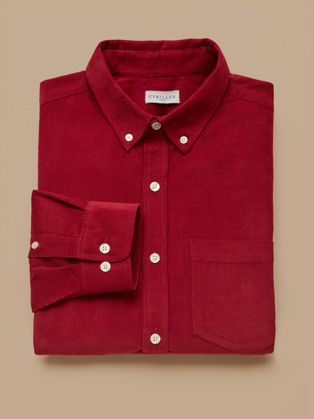 Chemise velours homme coupe contemporaine