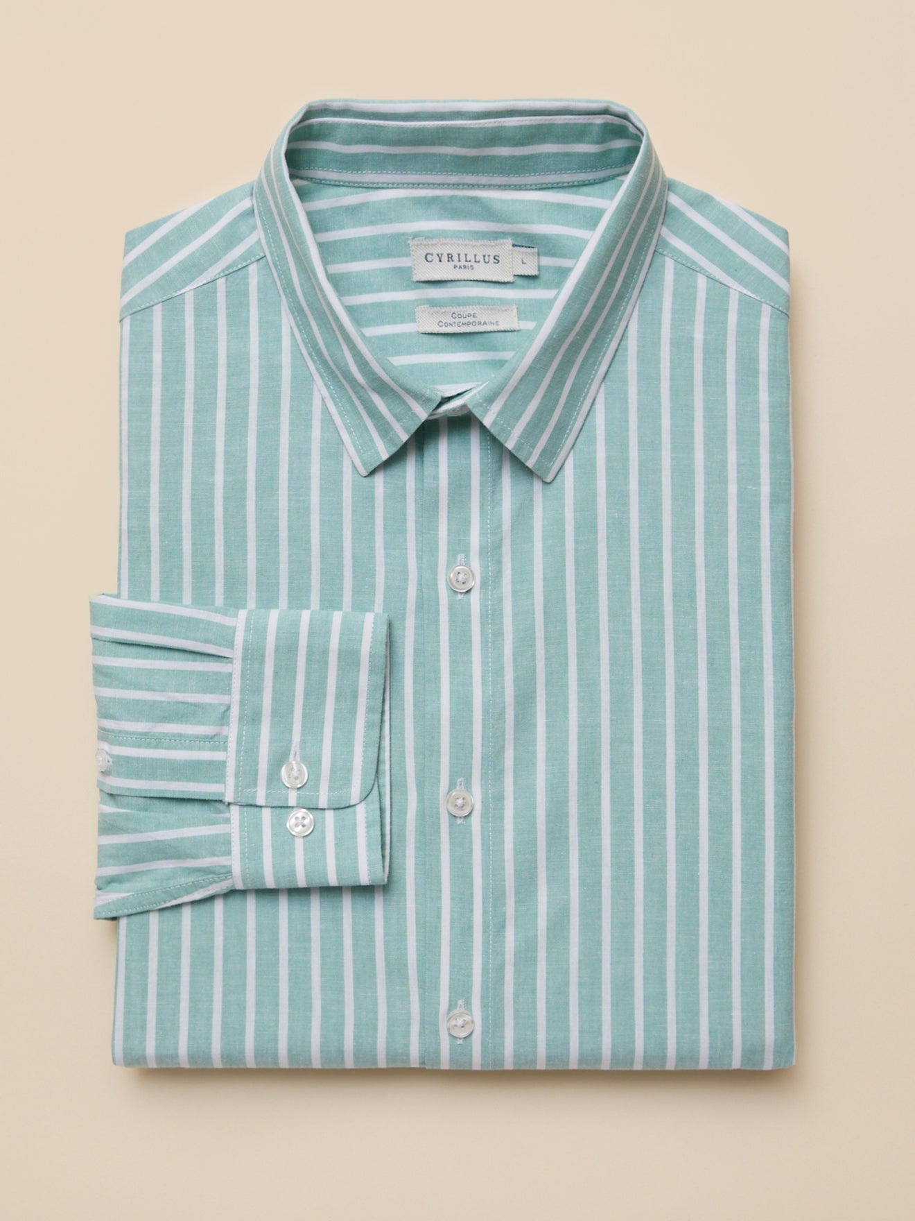 Chemise rayée homme coupe contemporaine