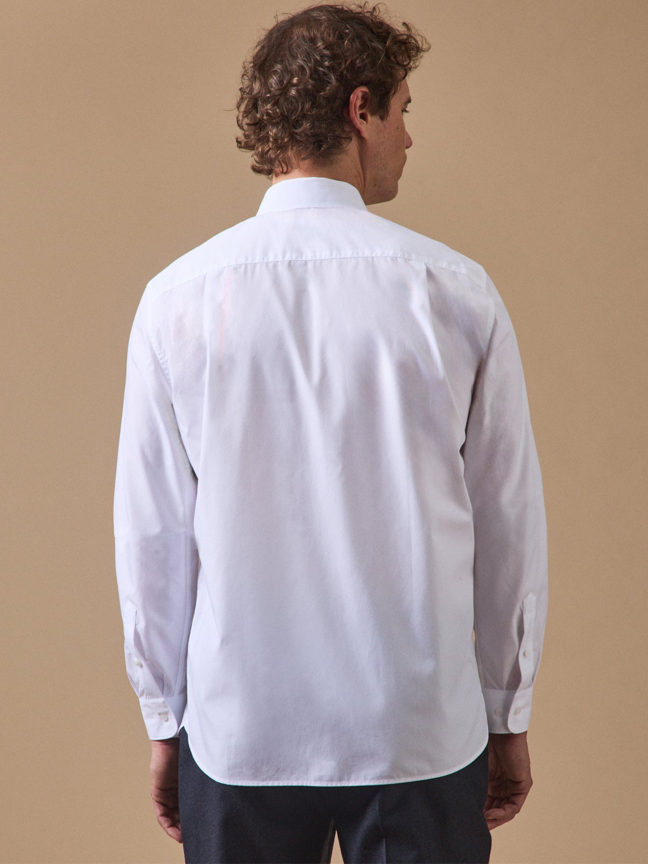 Chemise popeline unie homme coupe contemporaine