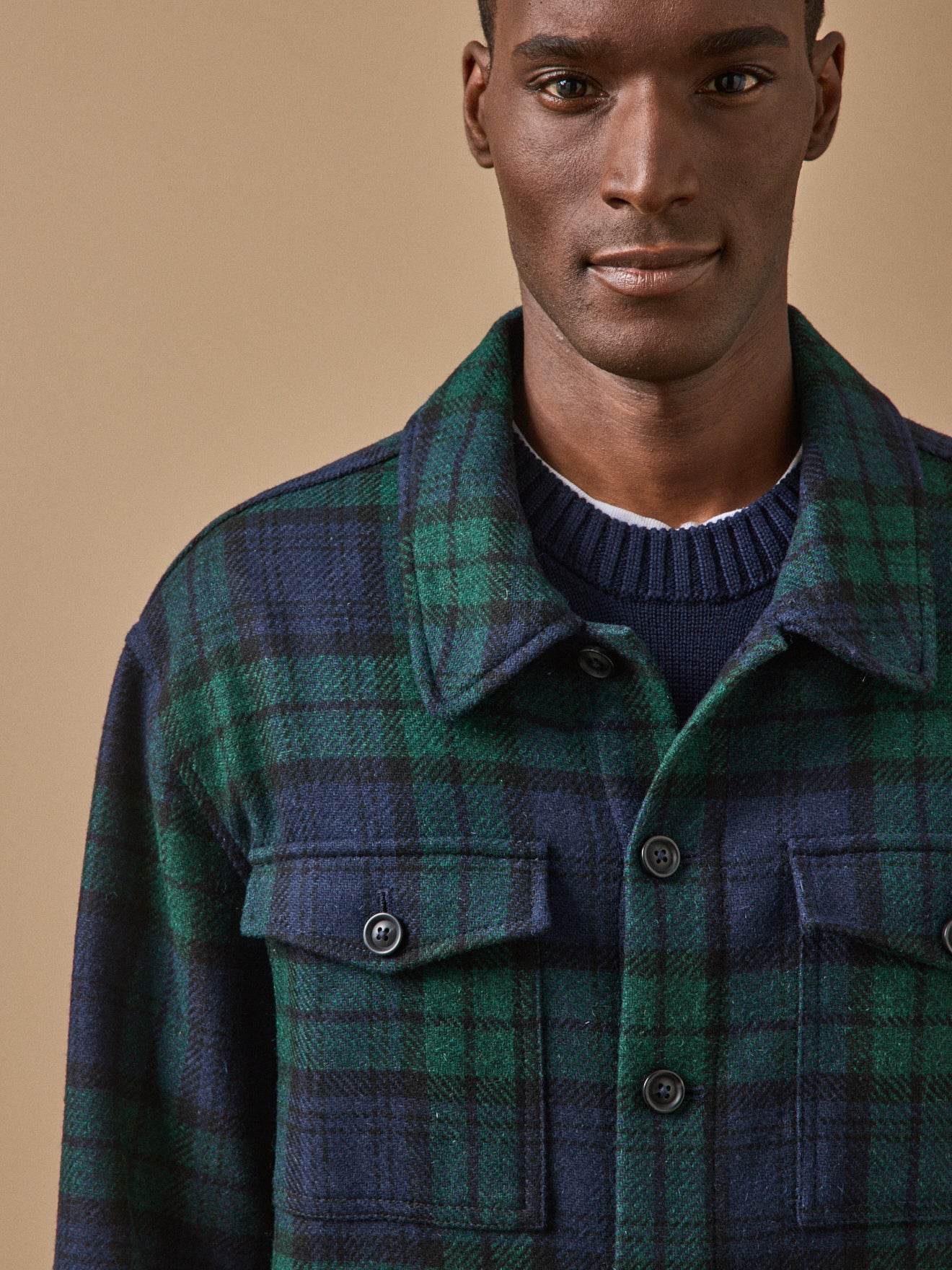 Surchemise tartan homme en laine