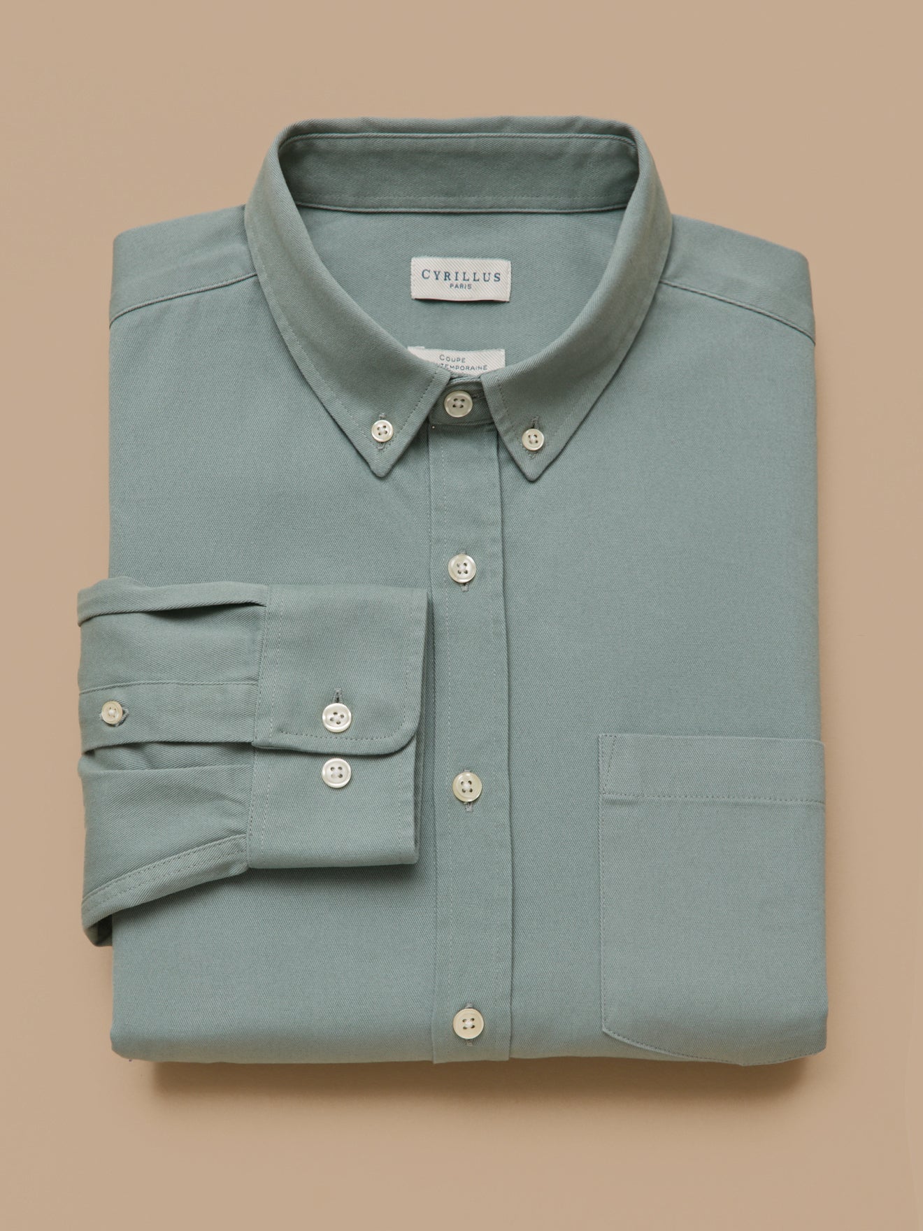 Chemise twill délavé homme - coupe contemporaine