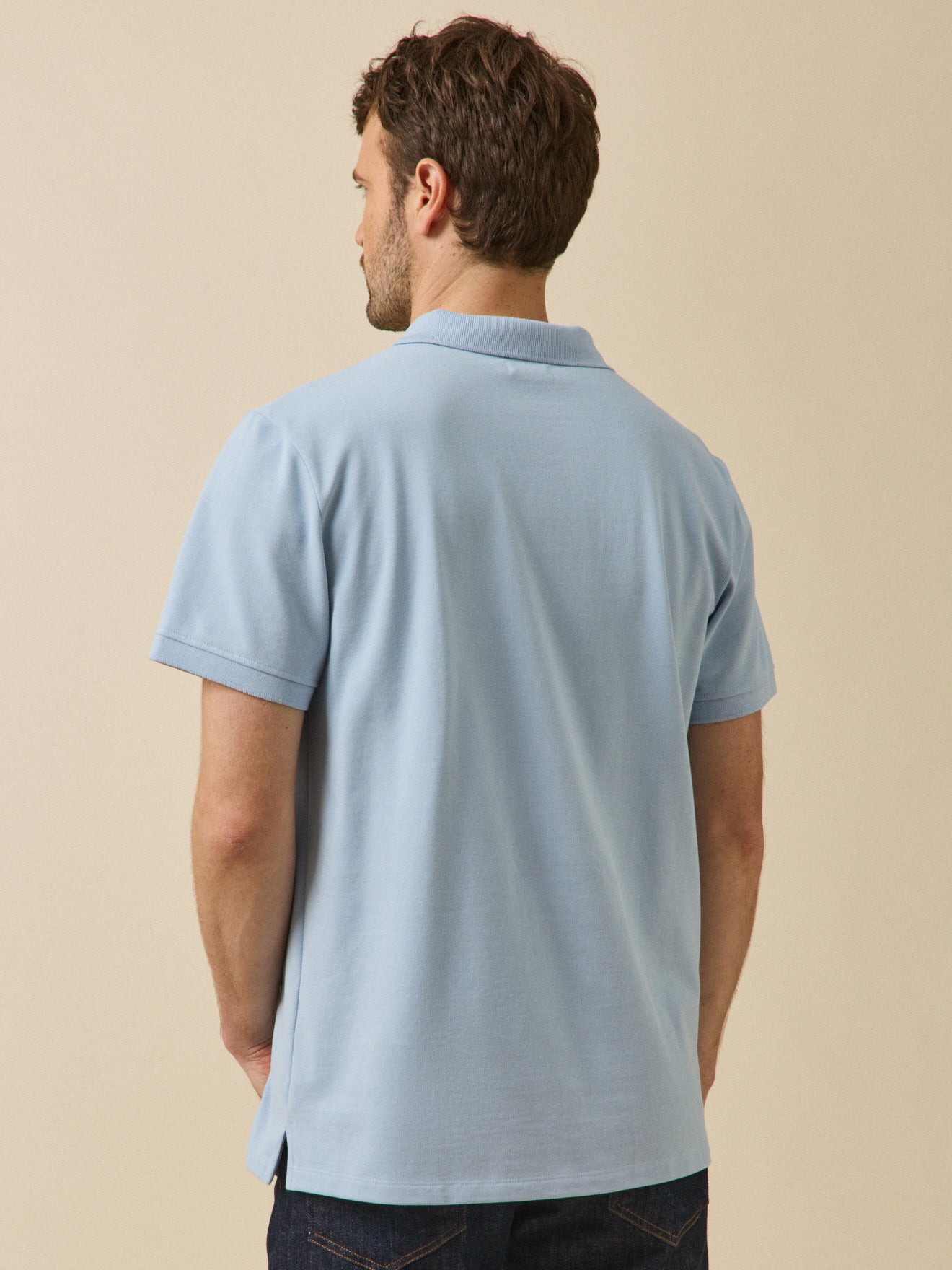Polo uni maille piquée homme coton biologique