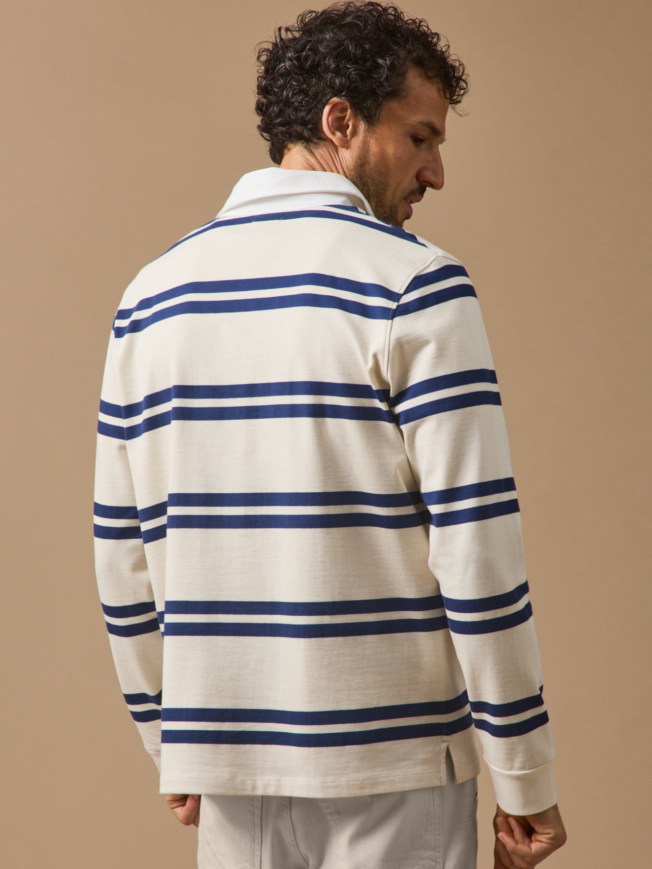 Polo rayé homme coton biologique