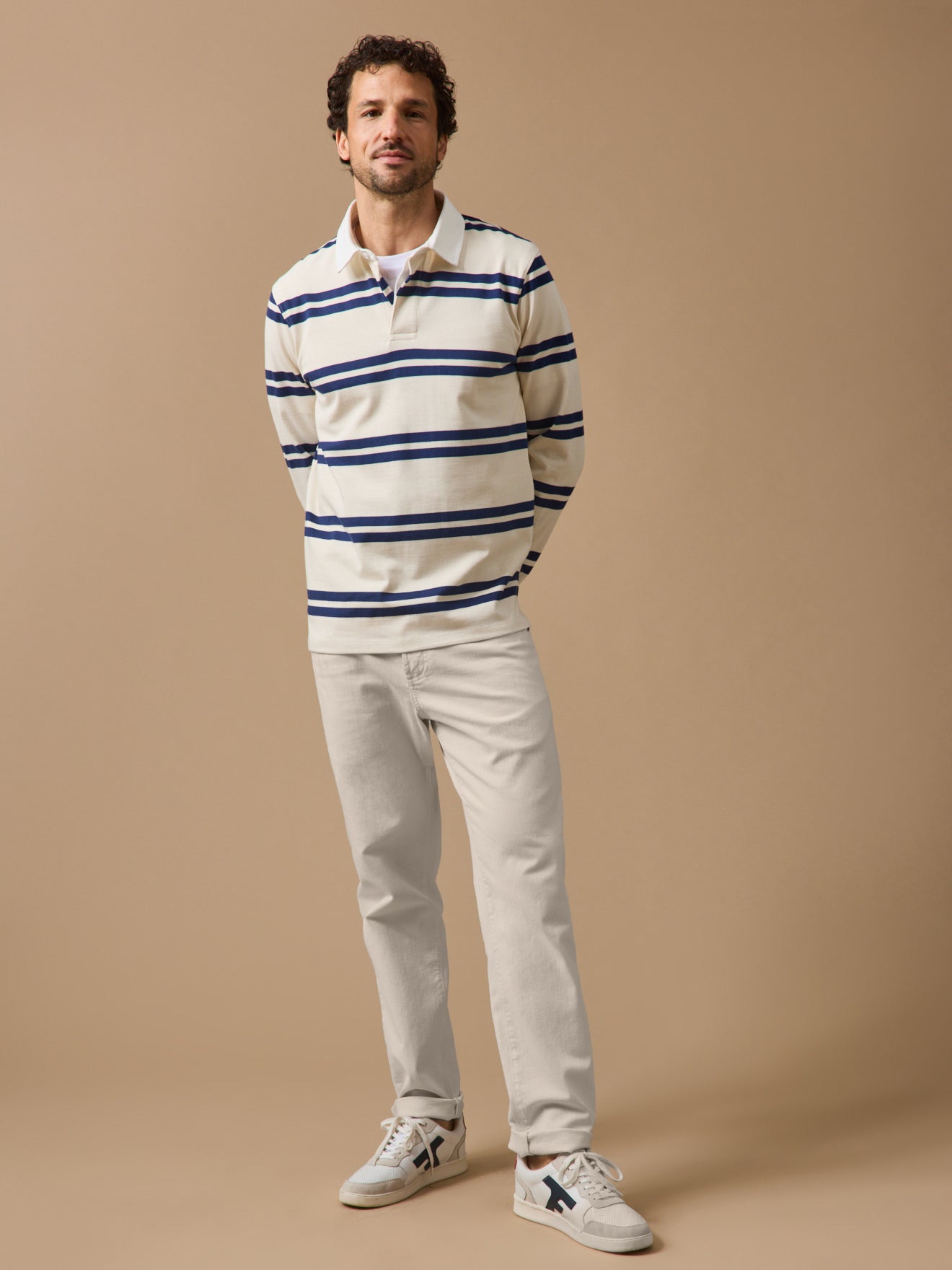 Polo rayé homme coton biologique