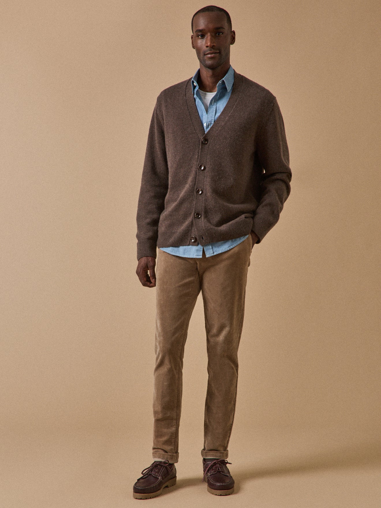 Gilet col V homme laine et cachemire