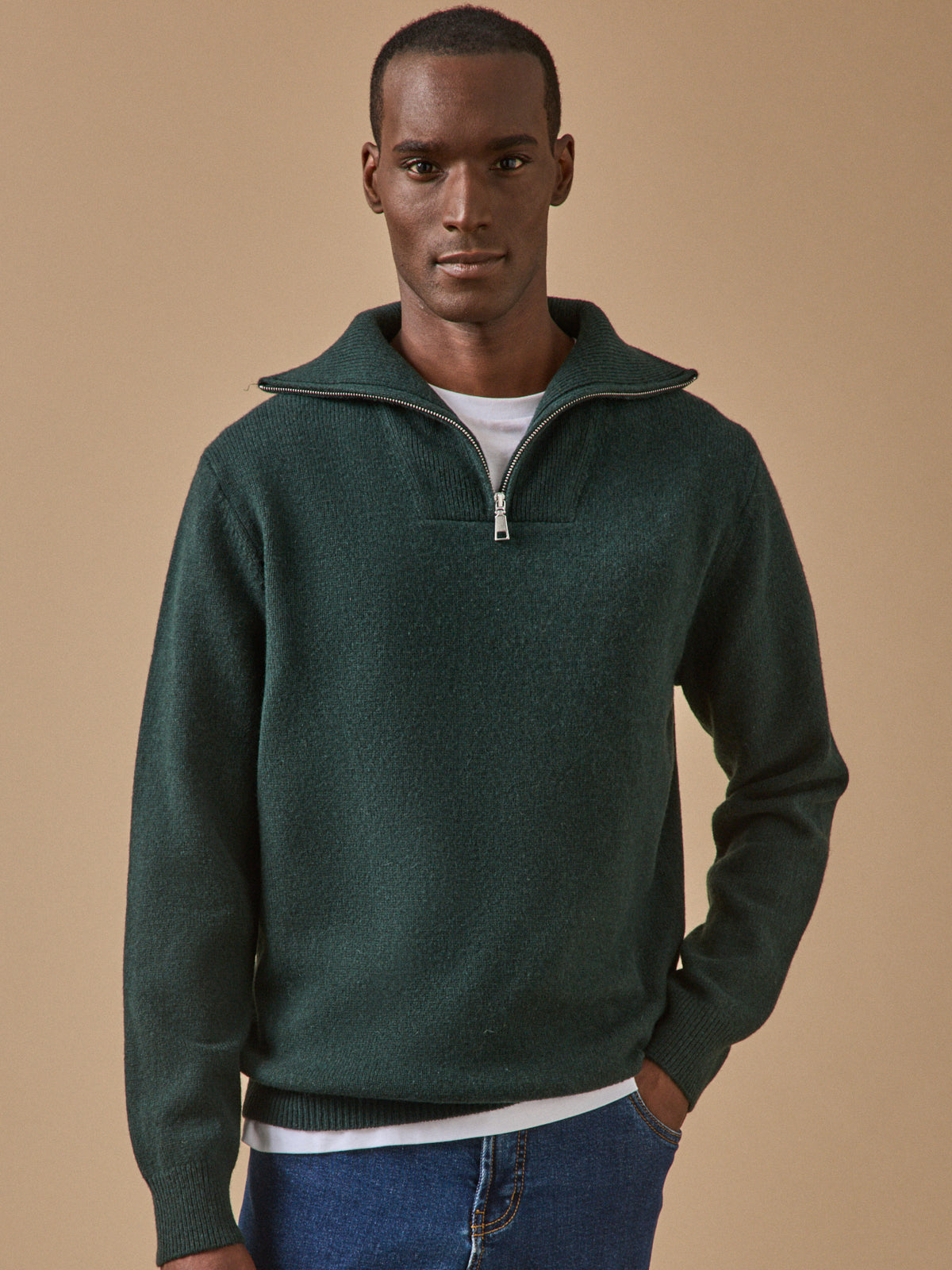 Pull col camionneur laine mérinos homme