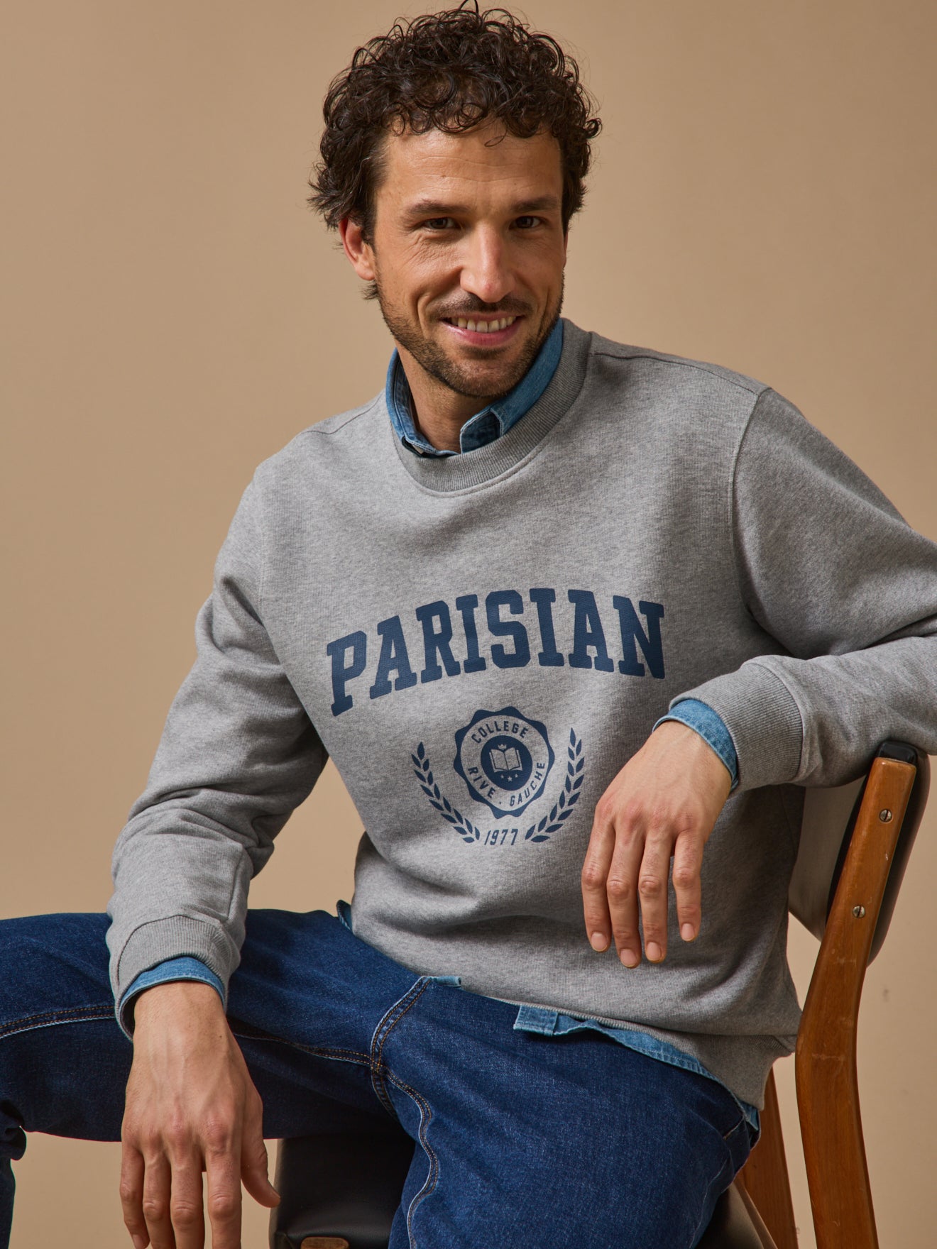Sweat motif homme