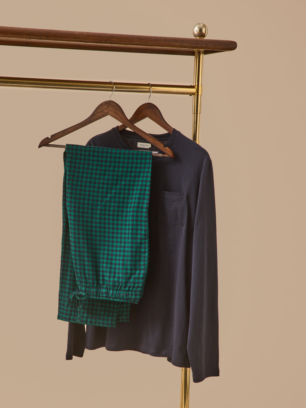 Pyjama bi-matière homme