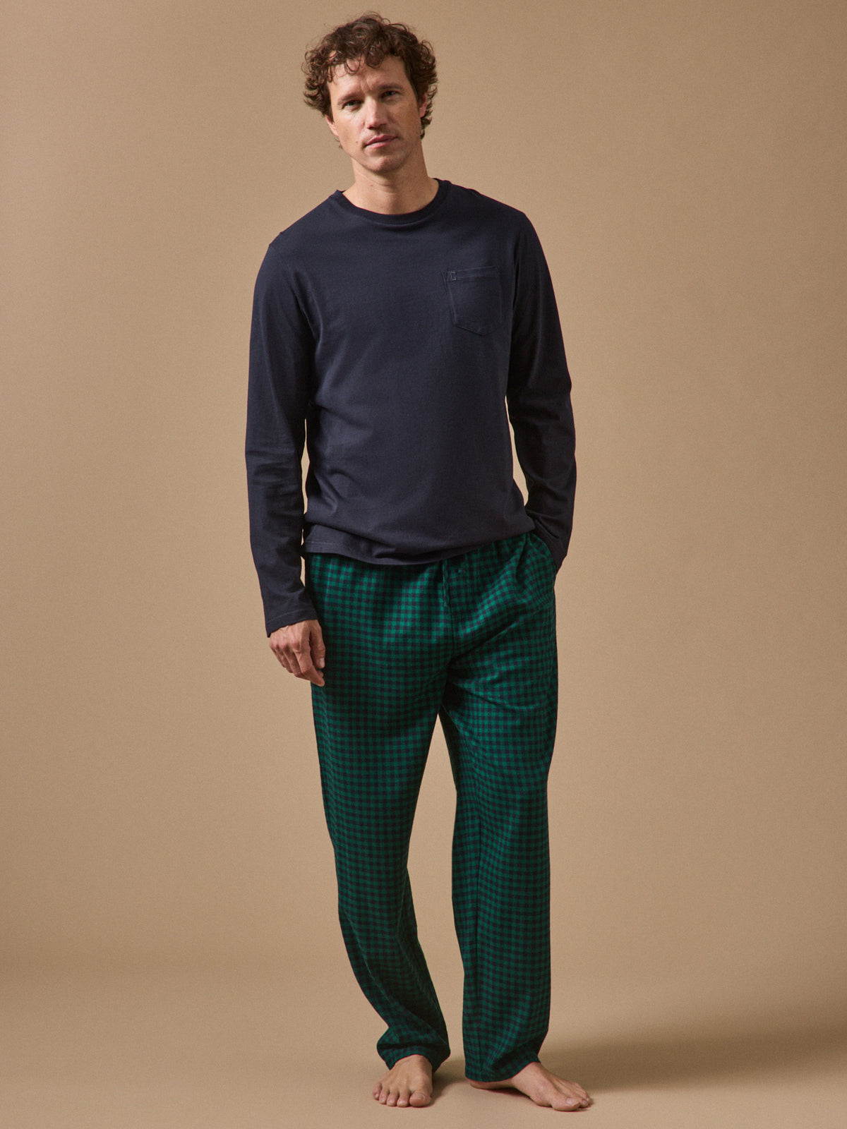 Pyjama bi-matière homme