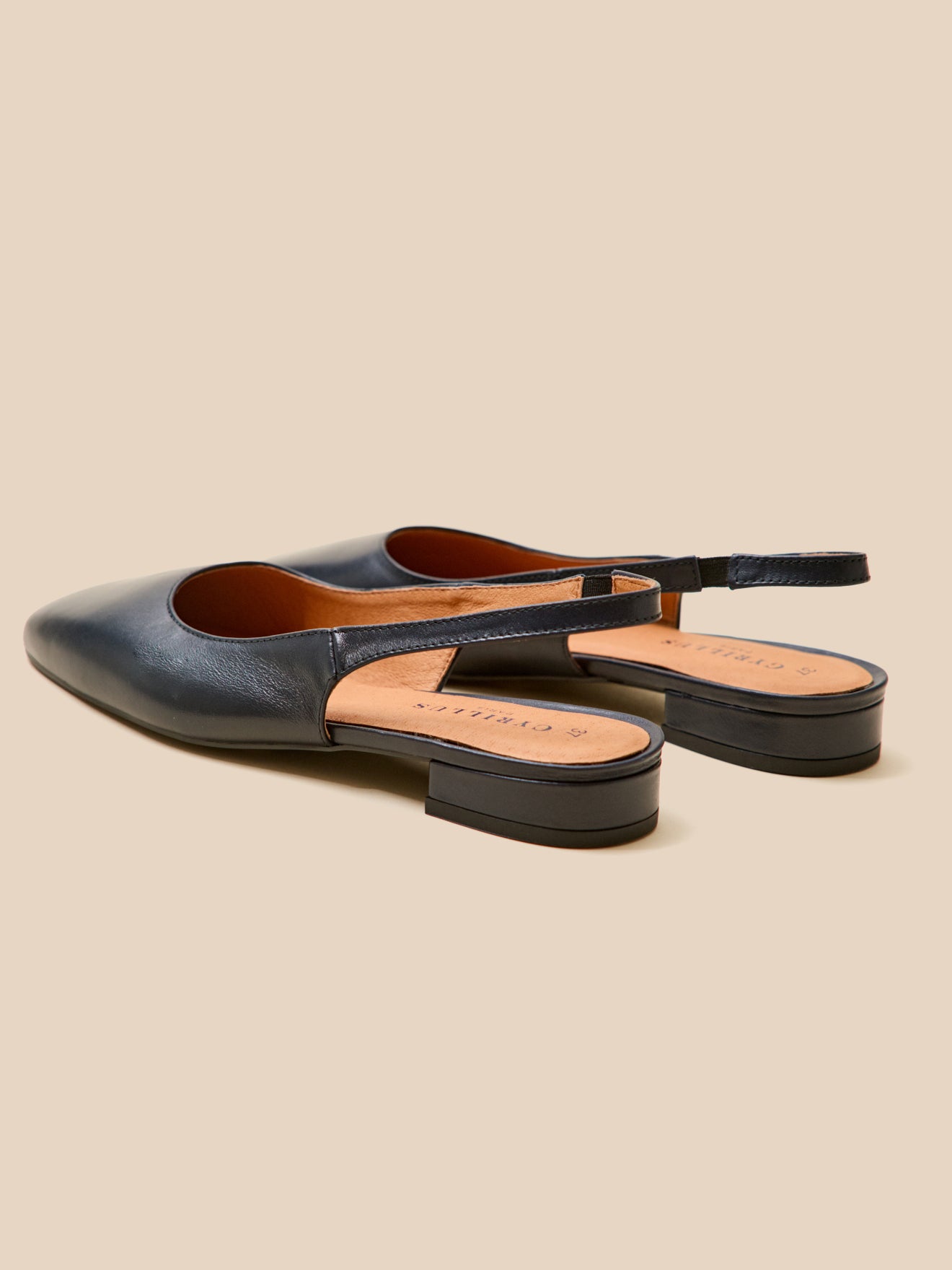 Ballerines slingback cuir femme
