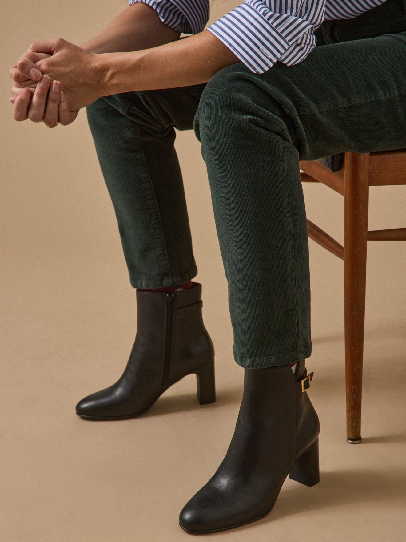 Boots à talon cuir femme