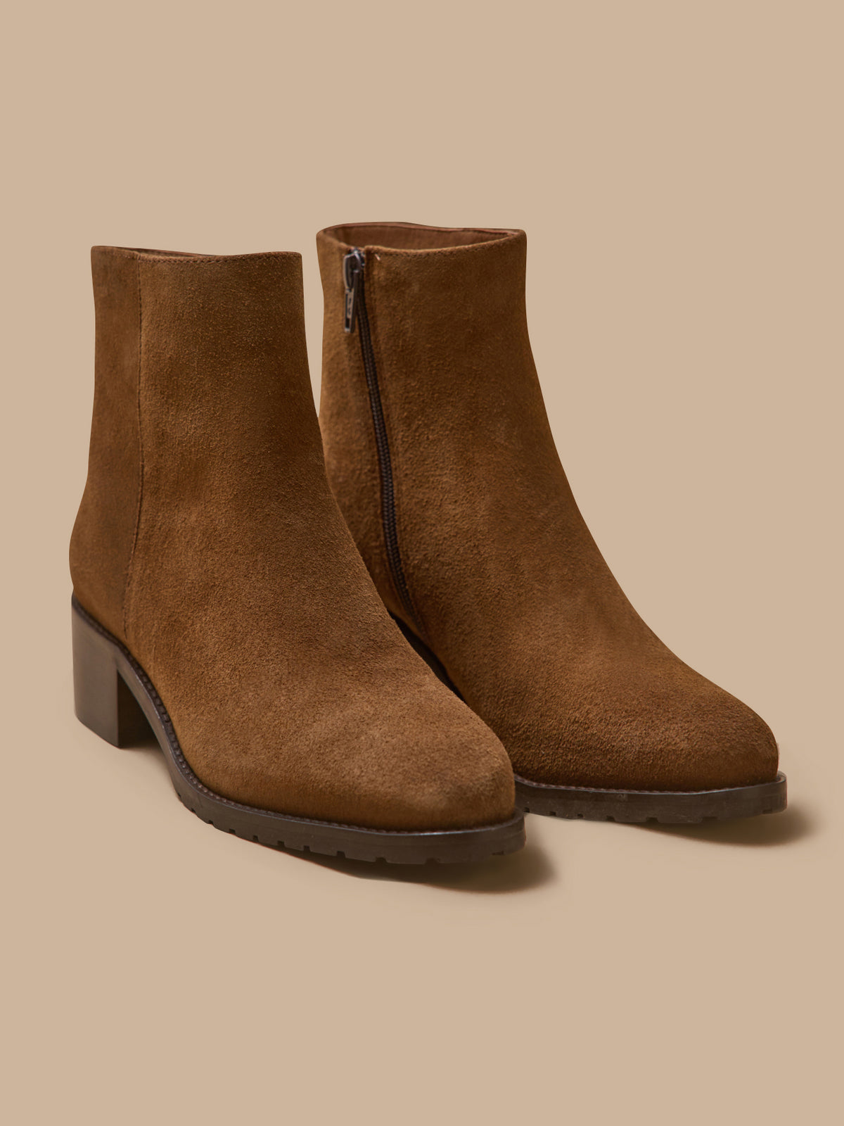 Boots à talon cuir femme