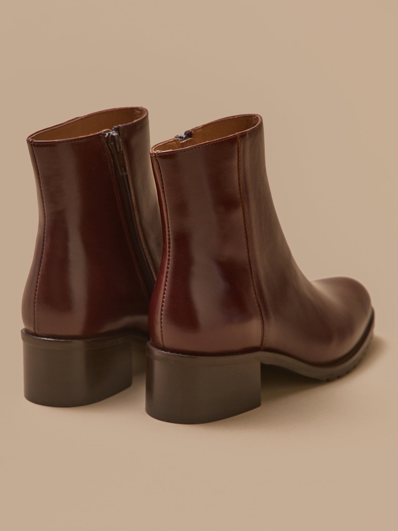 Boots à talon cuir femme