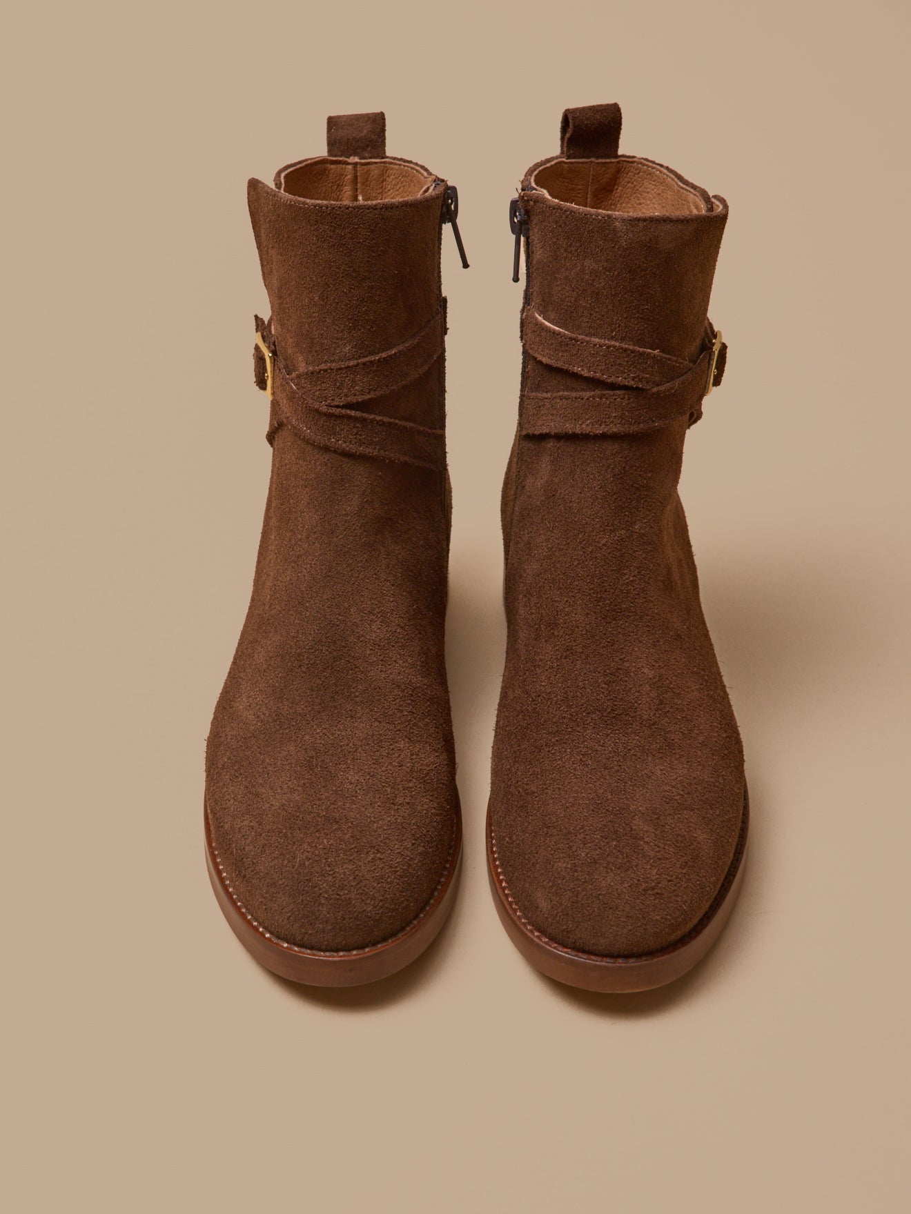 Boots cuir femme