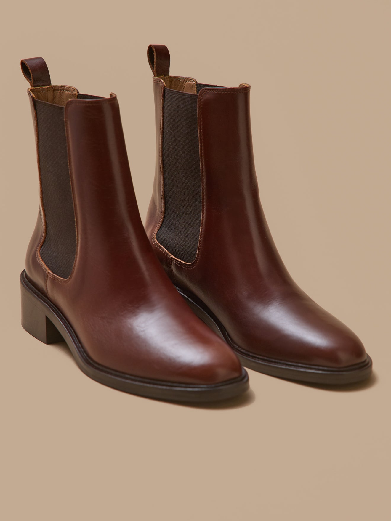Boots chelsea cuir femme