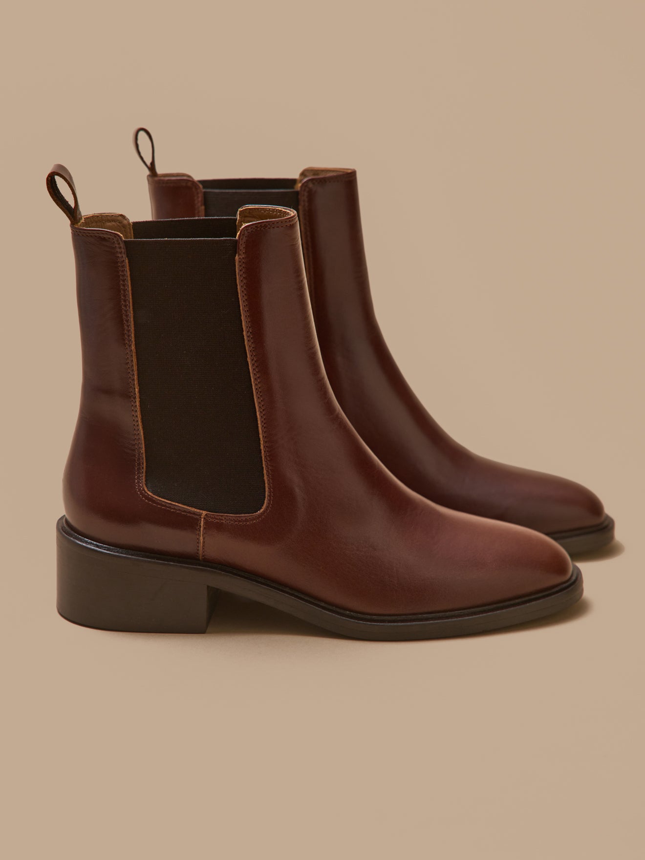 Boots chelsea cuir femme