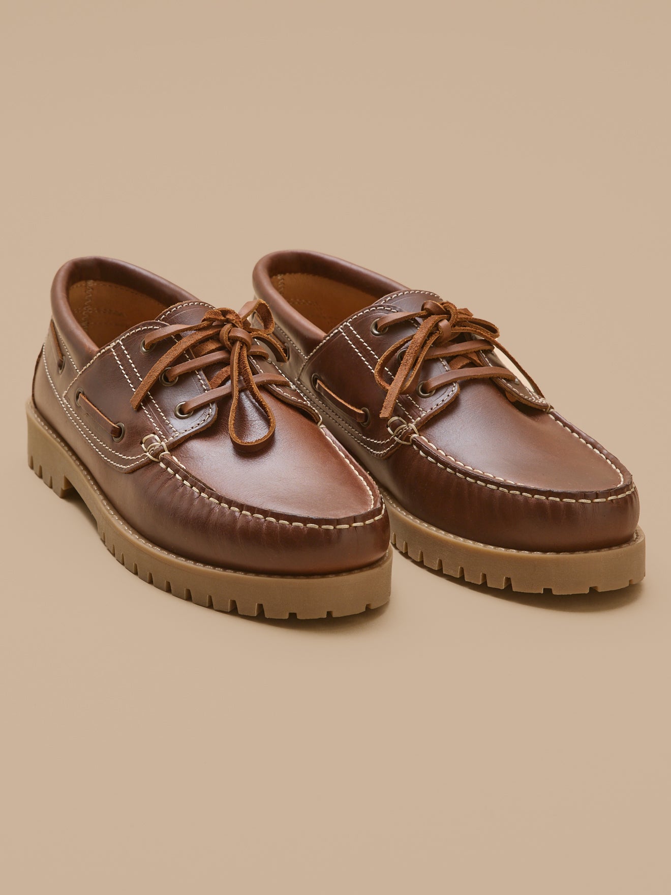 Chaussures bateau cuir homme