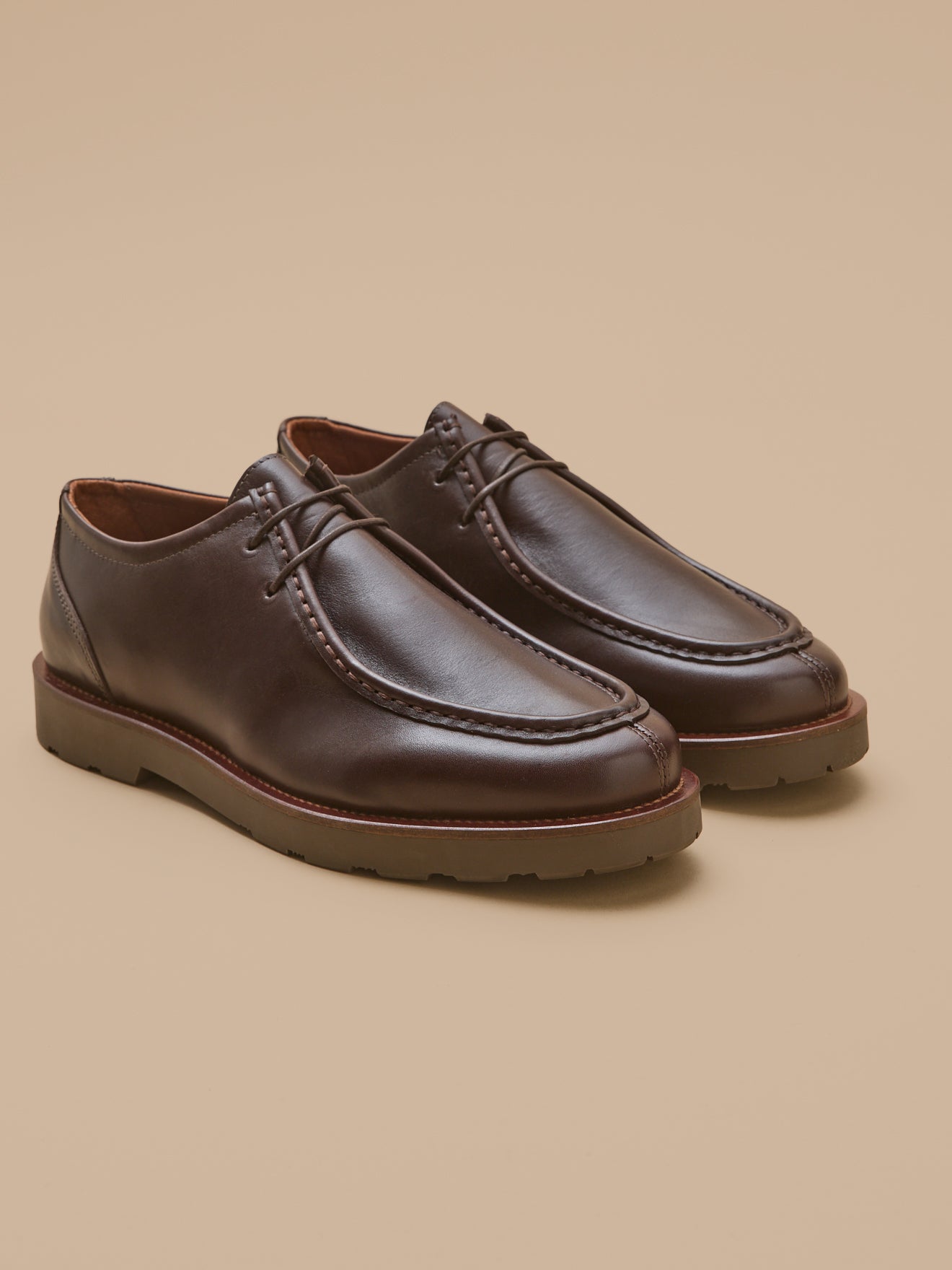 Derbies lacées cuir homme