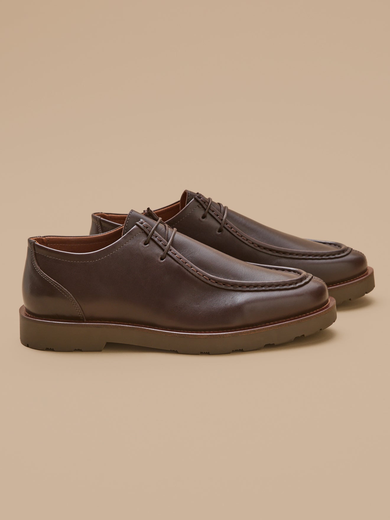 Derbies lacées cuir homme