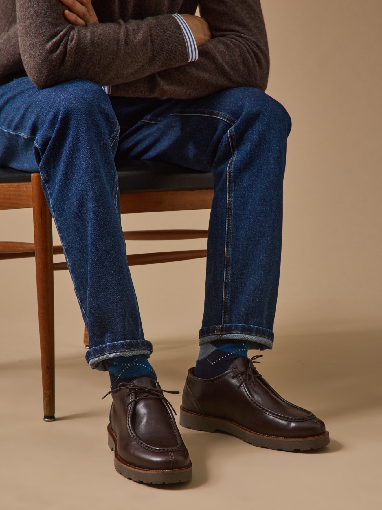 Derbies lacées cuir homme