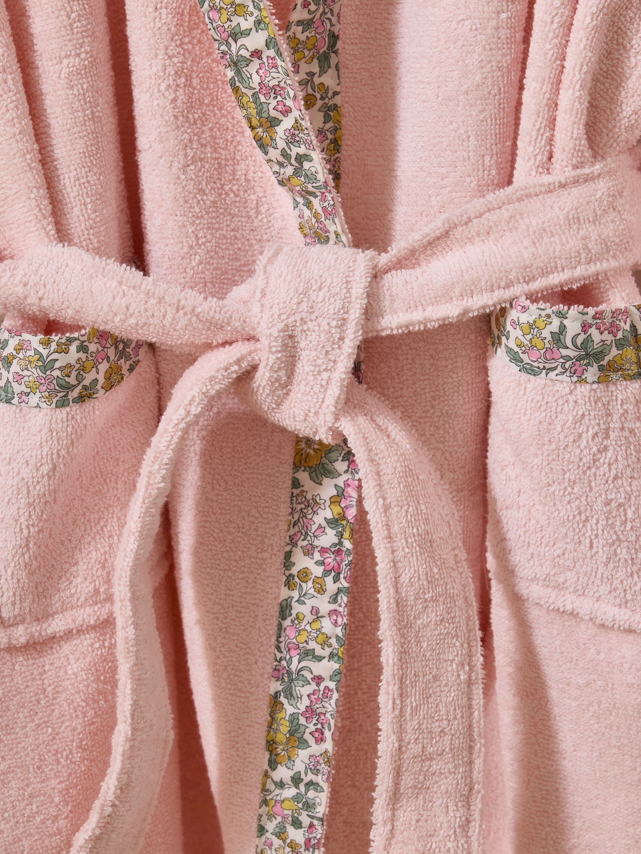 Peignoir enfant en éponge et tissu Liberty