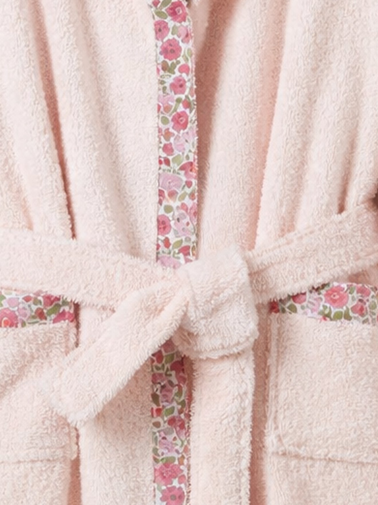 Peignoir enfant en éponge et tissu Liberty