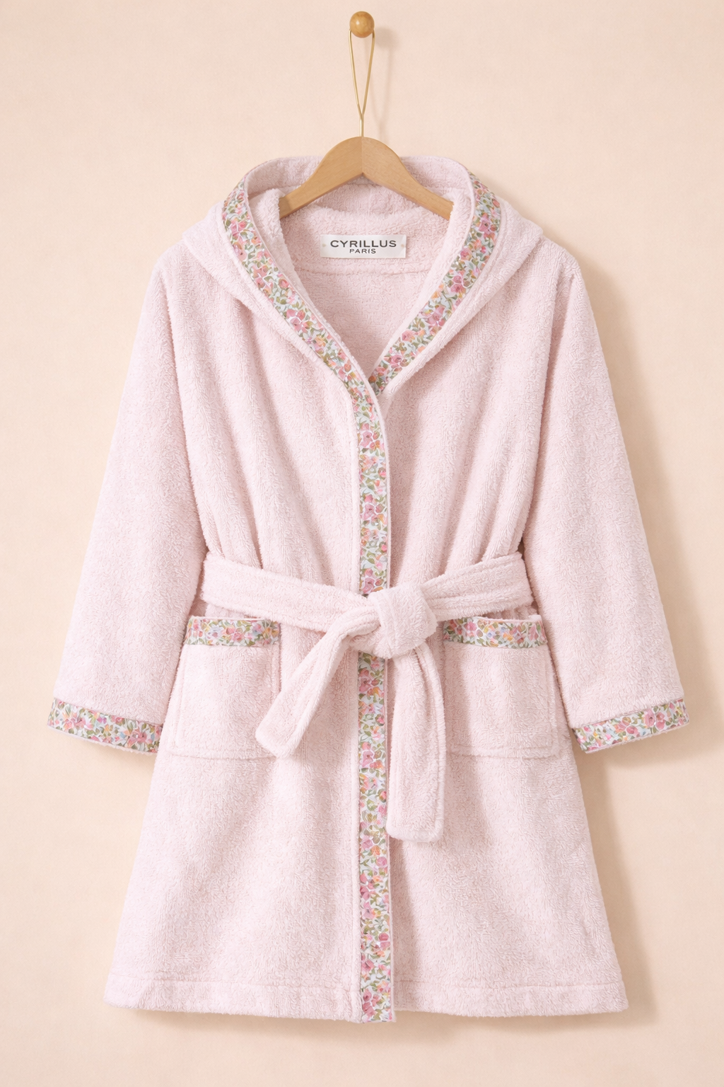 Peignoir enfant en éponge et tissu Liberty