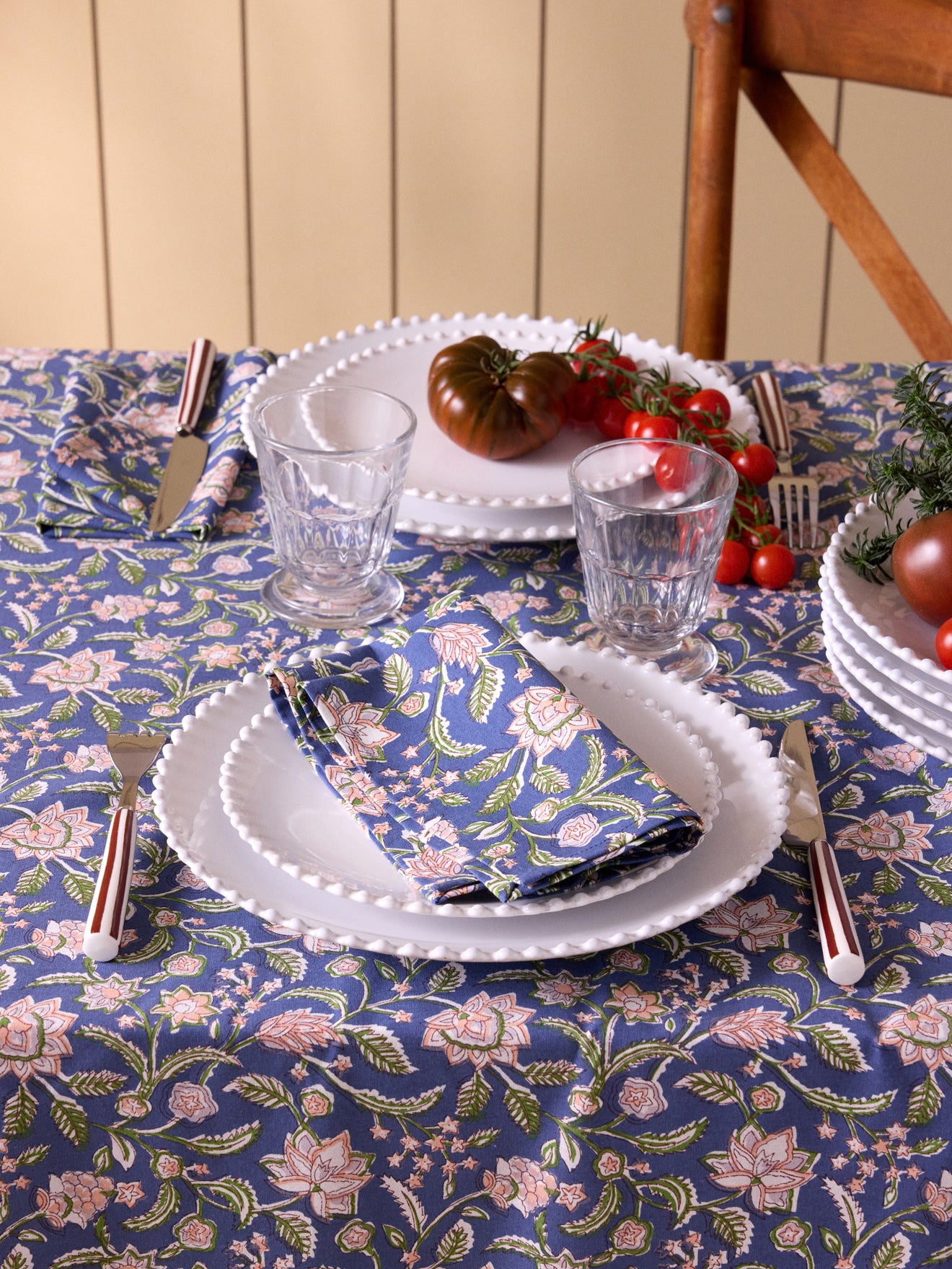 Serviettes de table imprimé indien - lot de 4