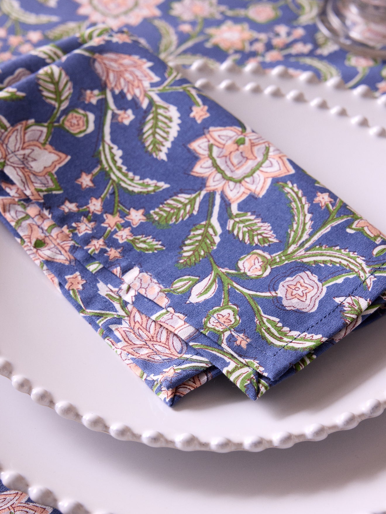 Serviettes de table imprimé indien - lot de 4