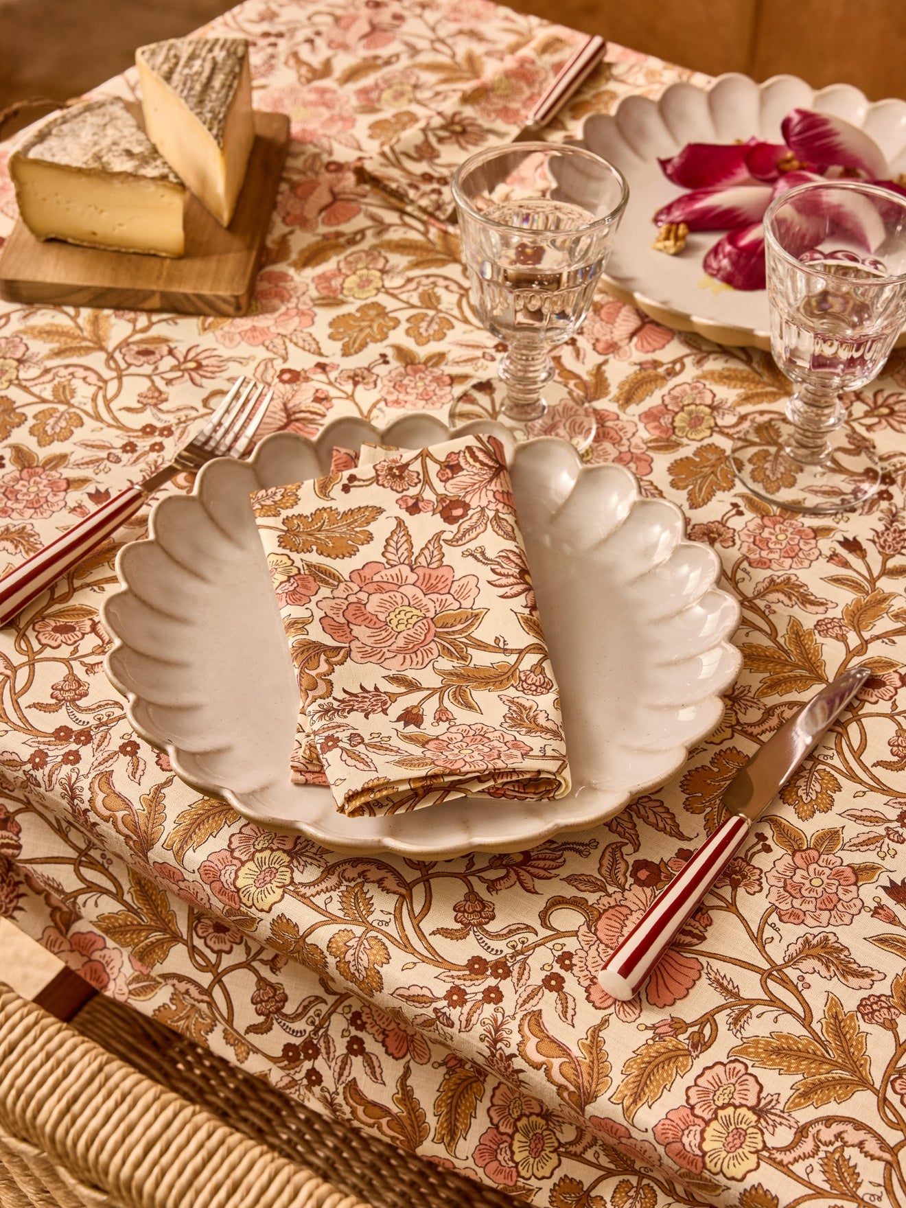 Serviettes de table imprimées par lot de 4