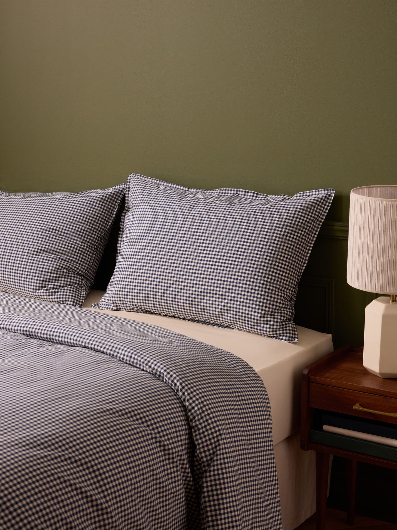 Taie d'oreiller percale de coton "Vichy"