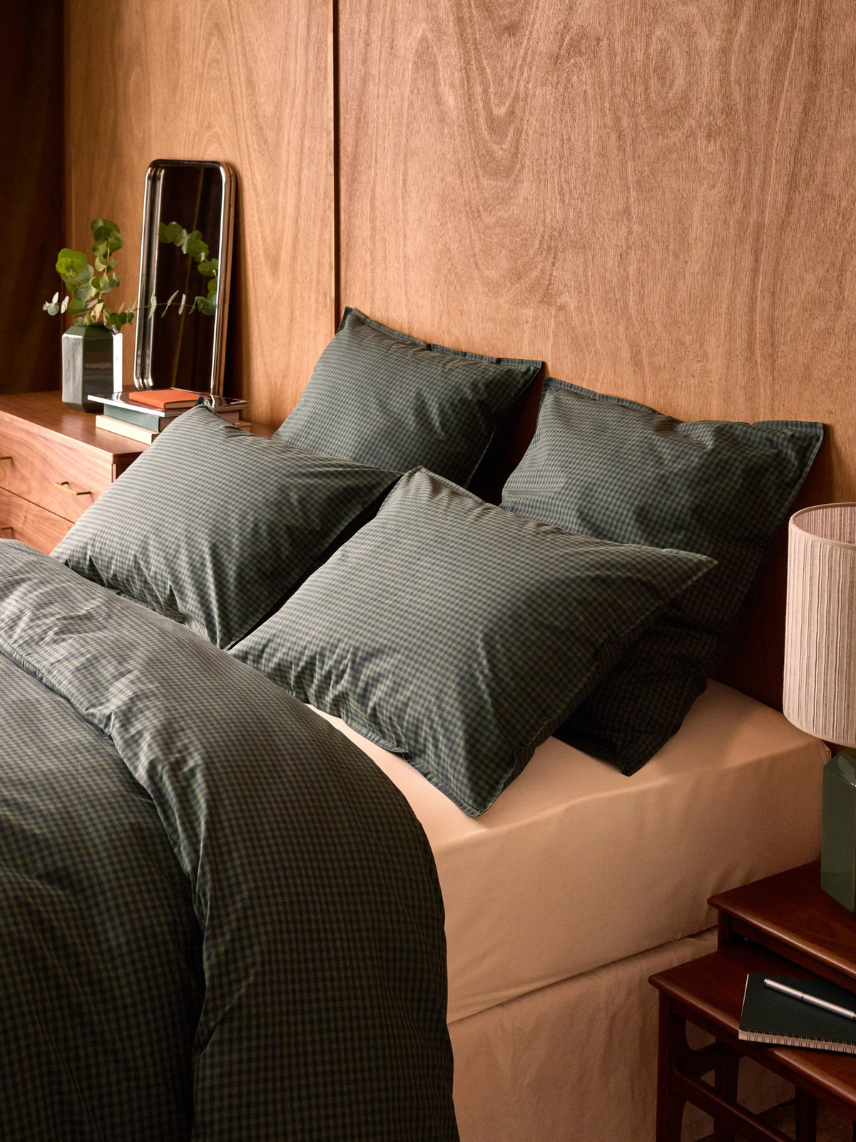 Taie d'oreiller percale de coton "Vichy"