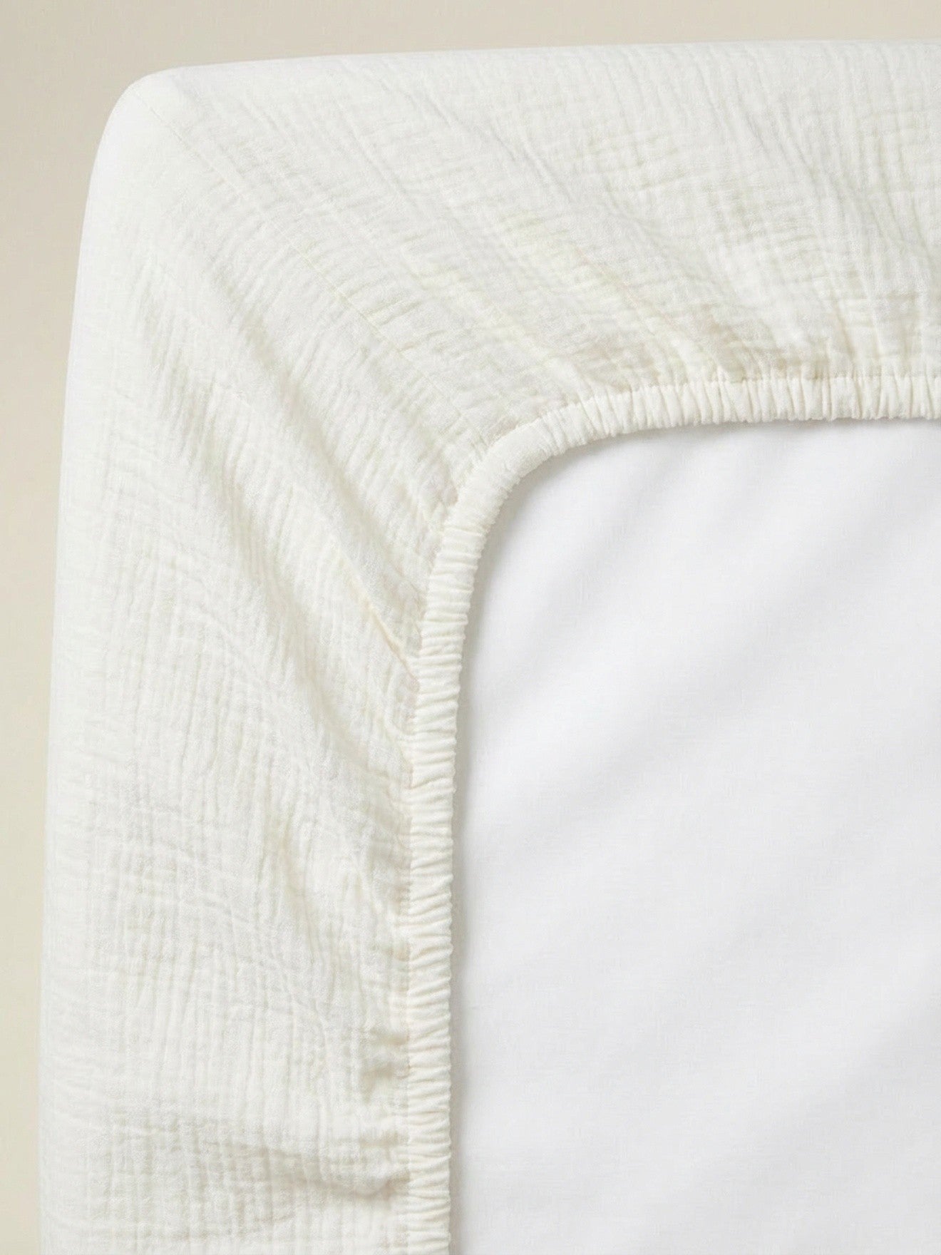 Drap-housse gaze de coton "Gaufrée"