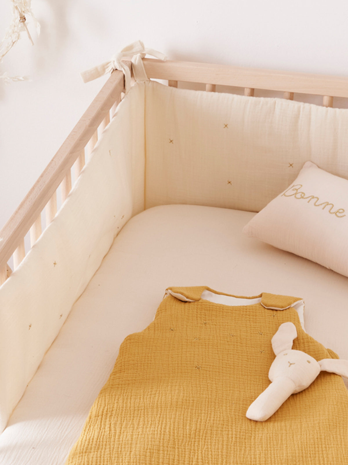 Drap-housse bébé gaze de coton biologique "Baby Gaufrée"
