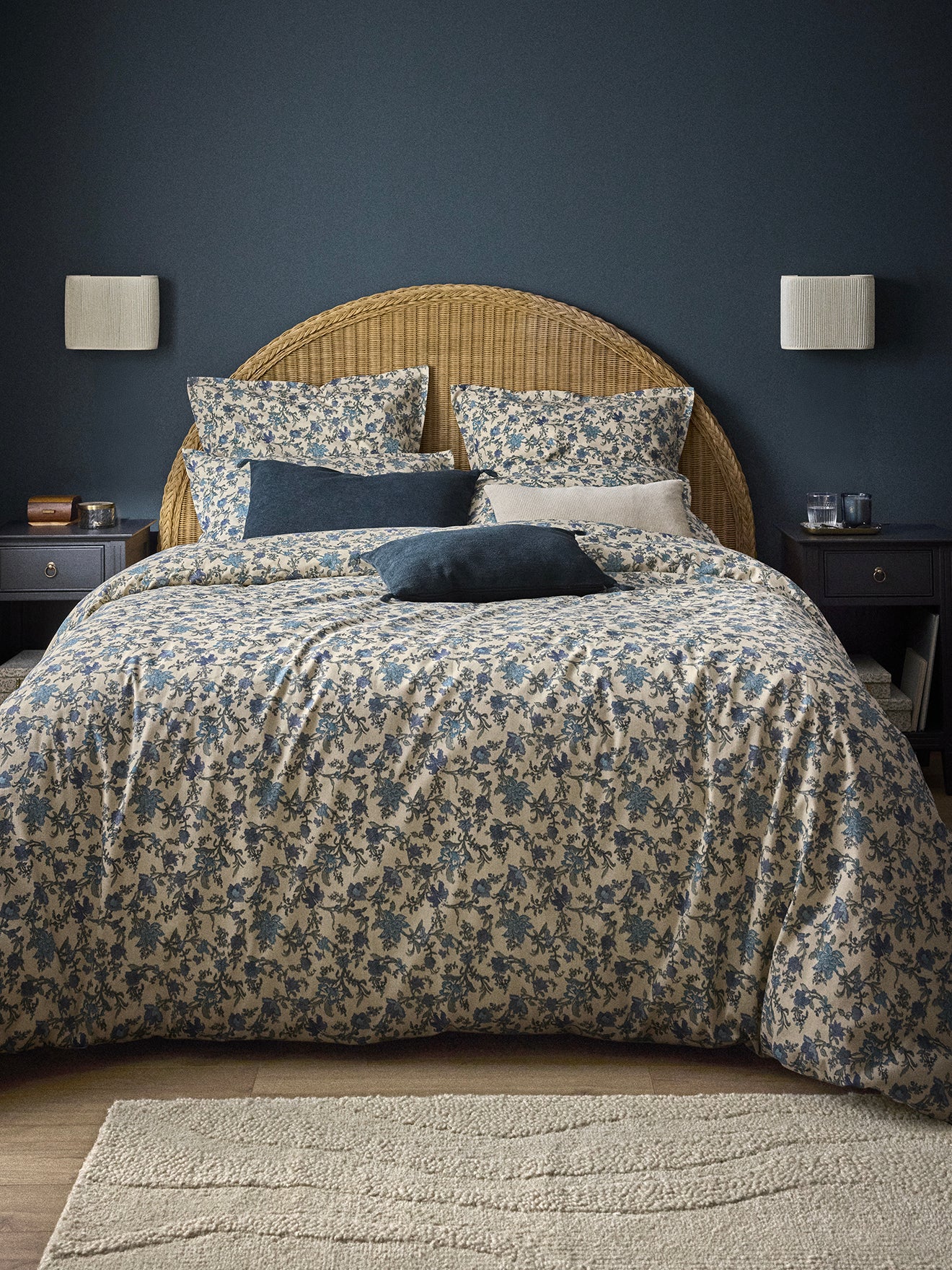 Housse de couette coton aspect lin "Aurore"