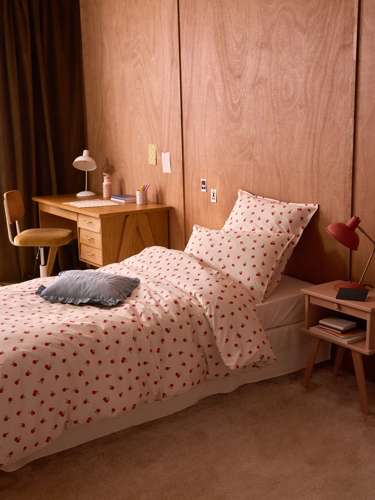 Housse de couette percale de coton "Lady Apple"