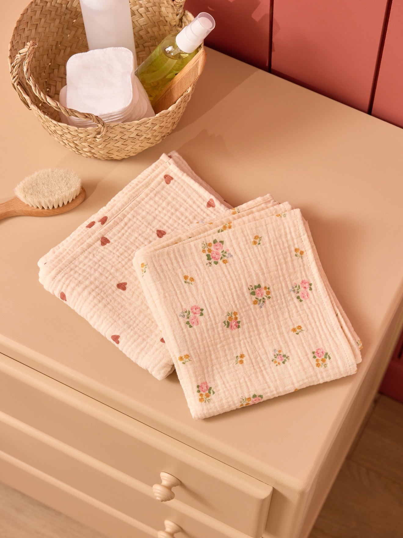Lange gaze de coton biologique par lot de 2