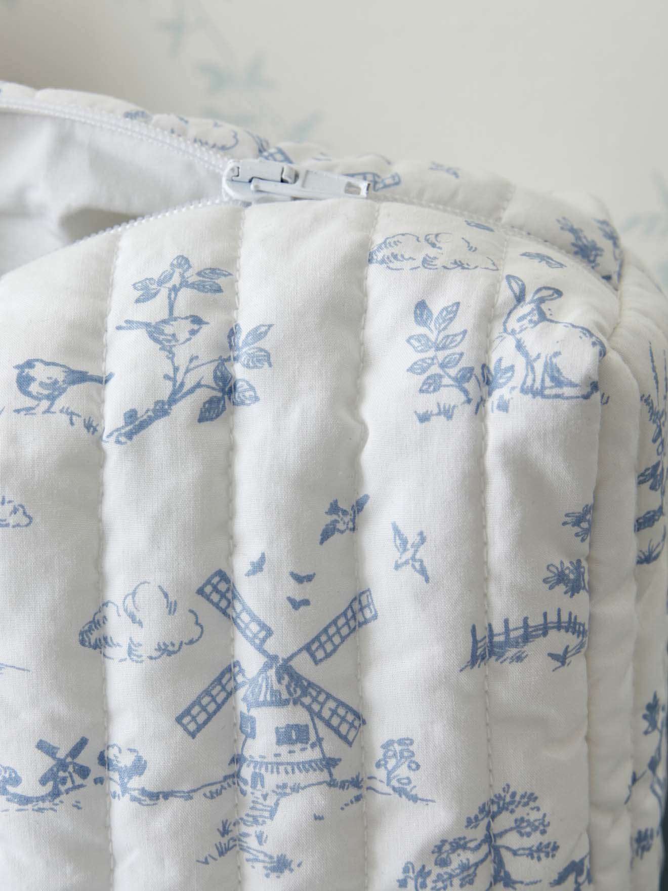 Trousse de toilette esprit toile de Jouy