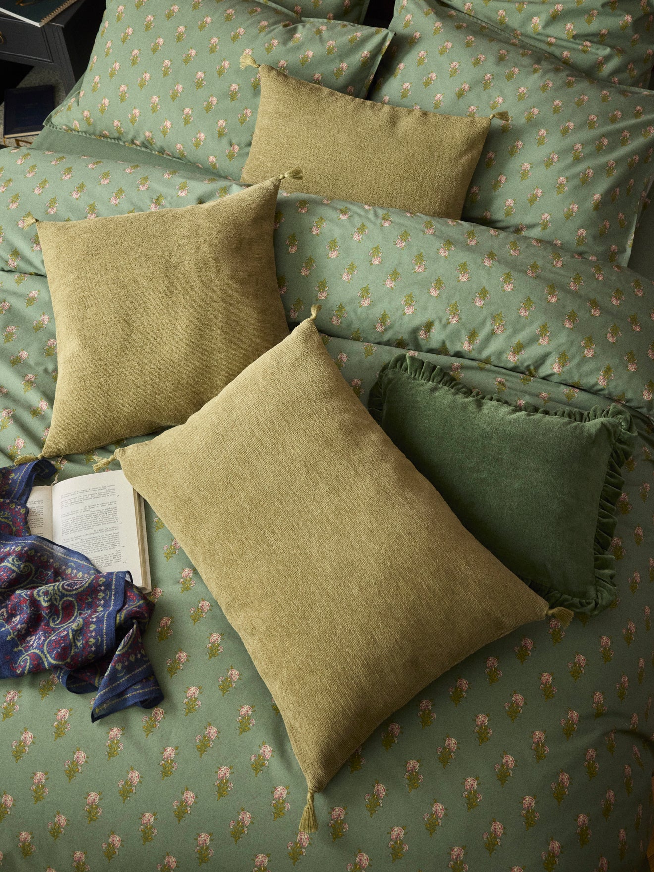 Housse de coussin en coton chenille
