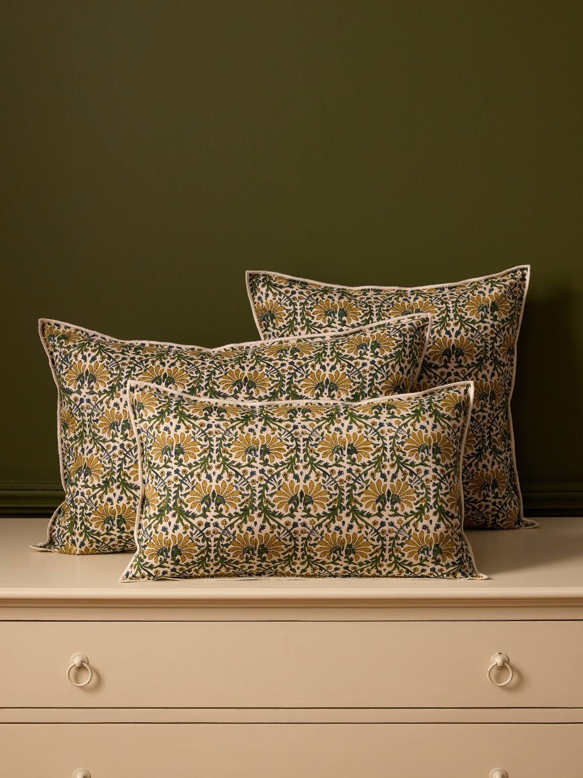Housse de coussin imprimé indien