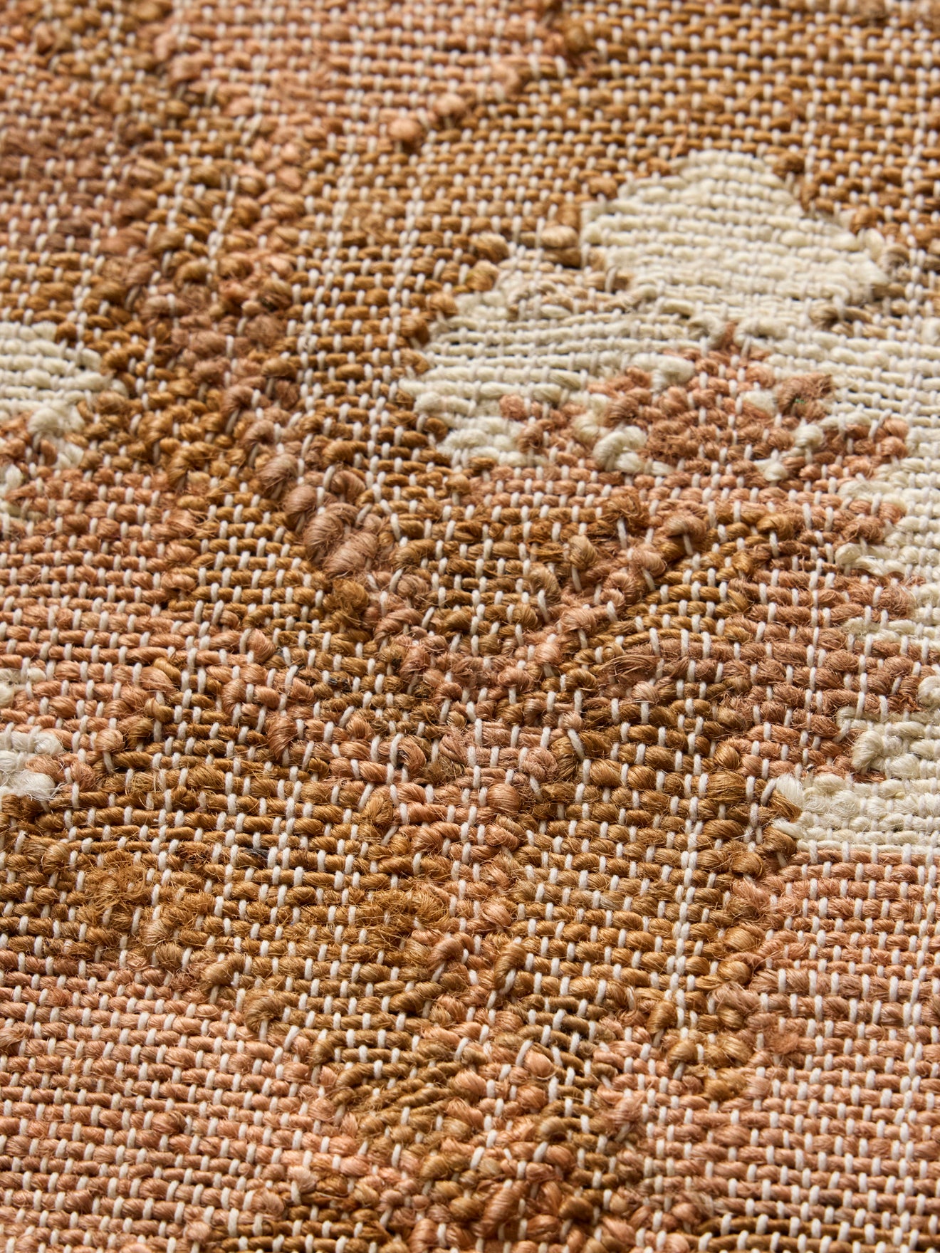 Tapis Romy en jute et coton tissés