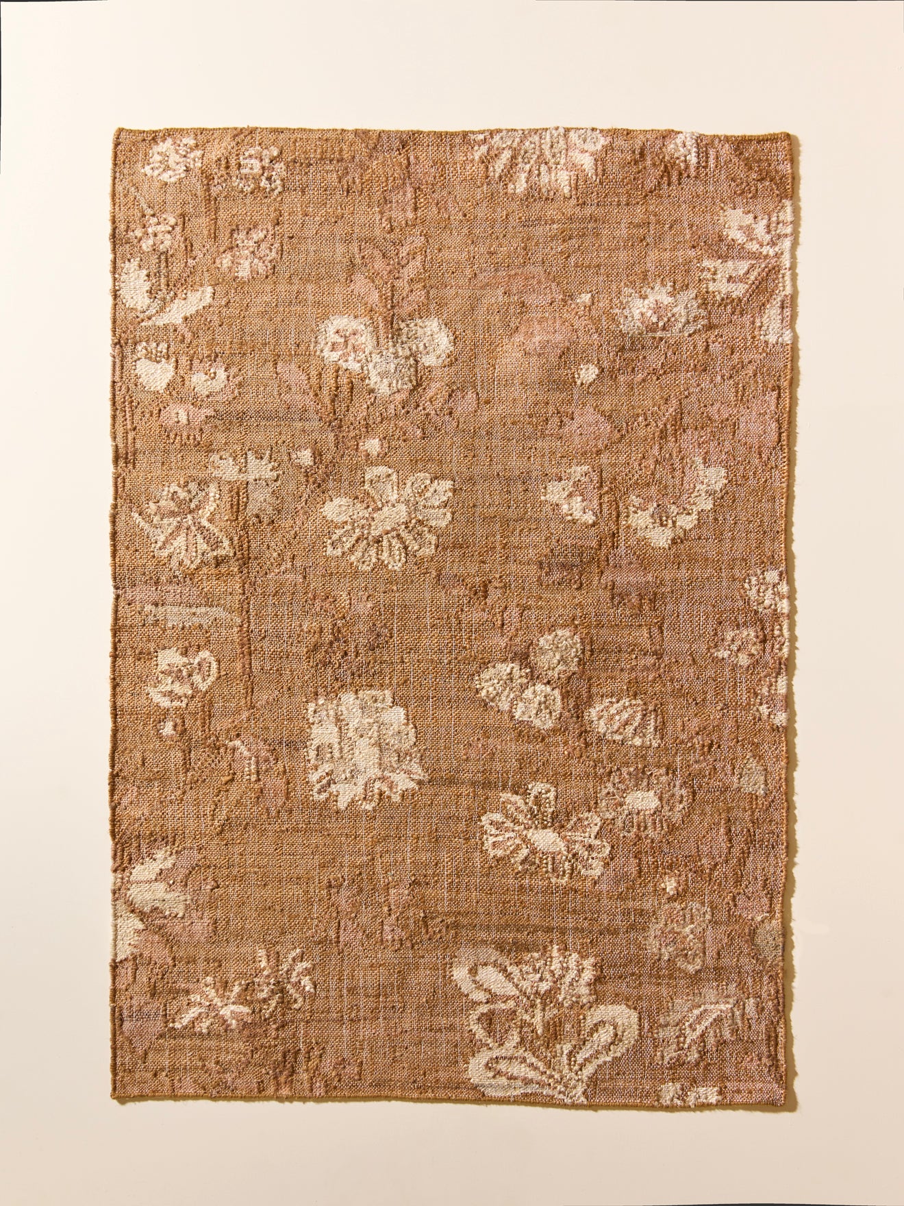 Tapis Romy en jute et coton tissés