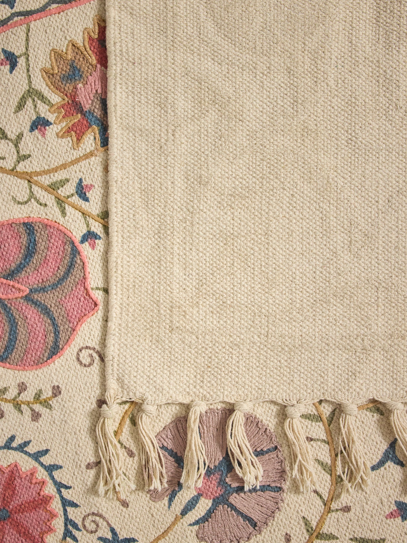 Tapis Flore en coton - Taille M