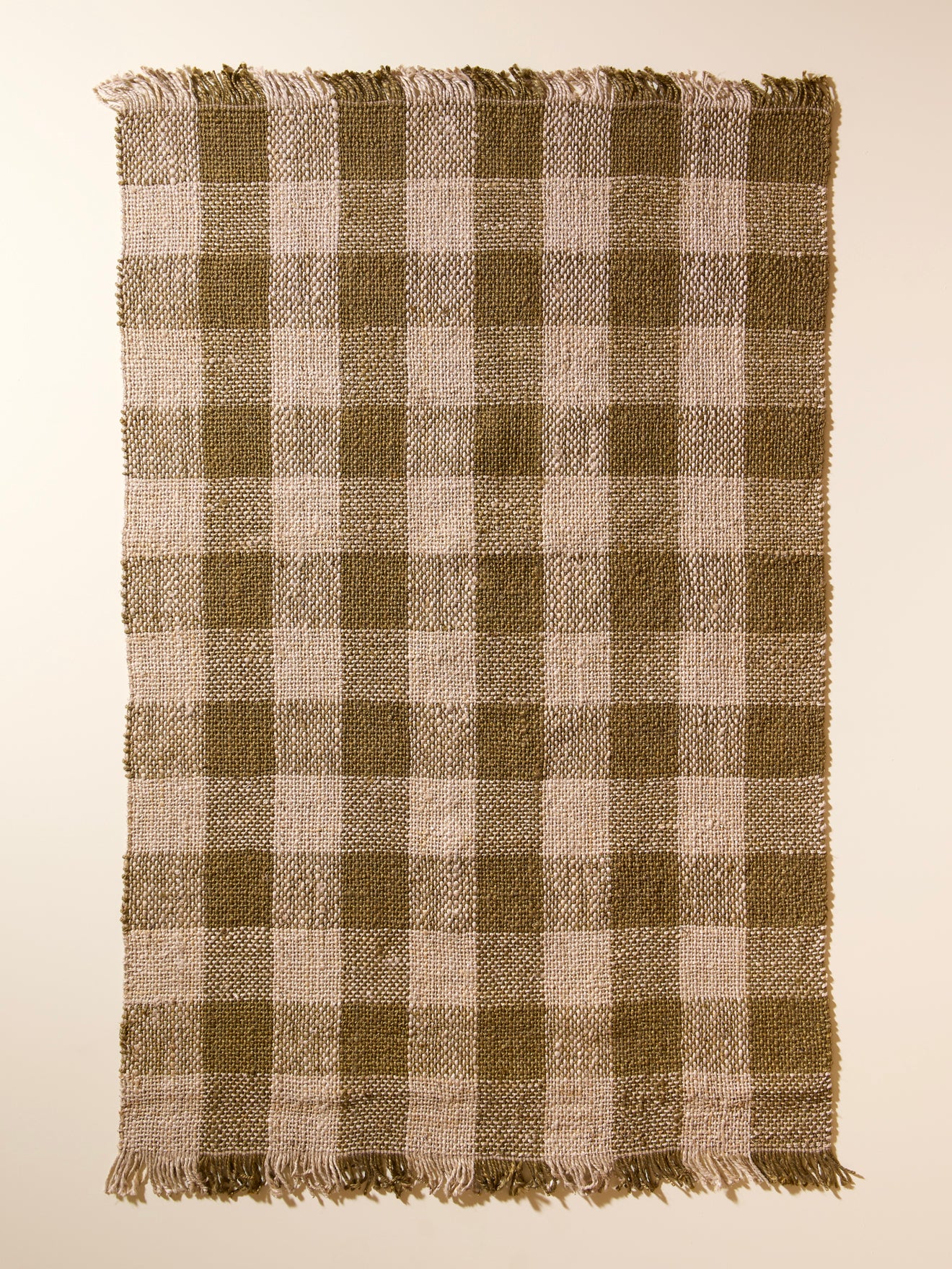 Tapis vichy en jute "Axel" - grand modèle