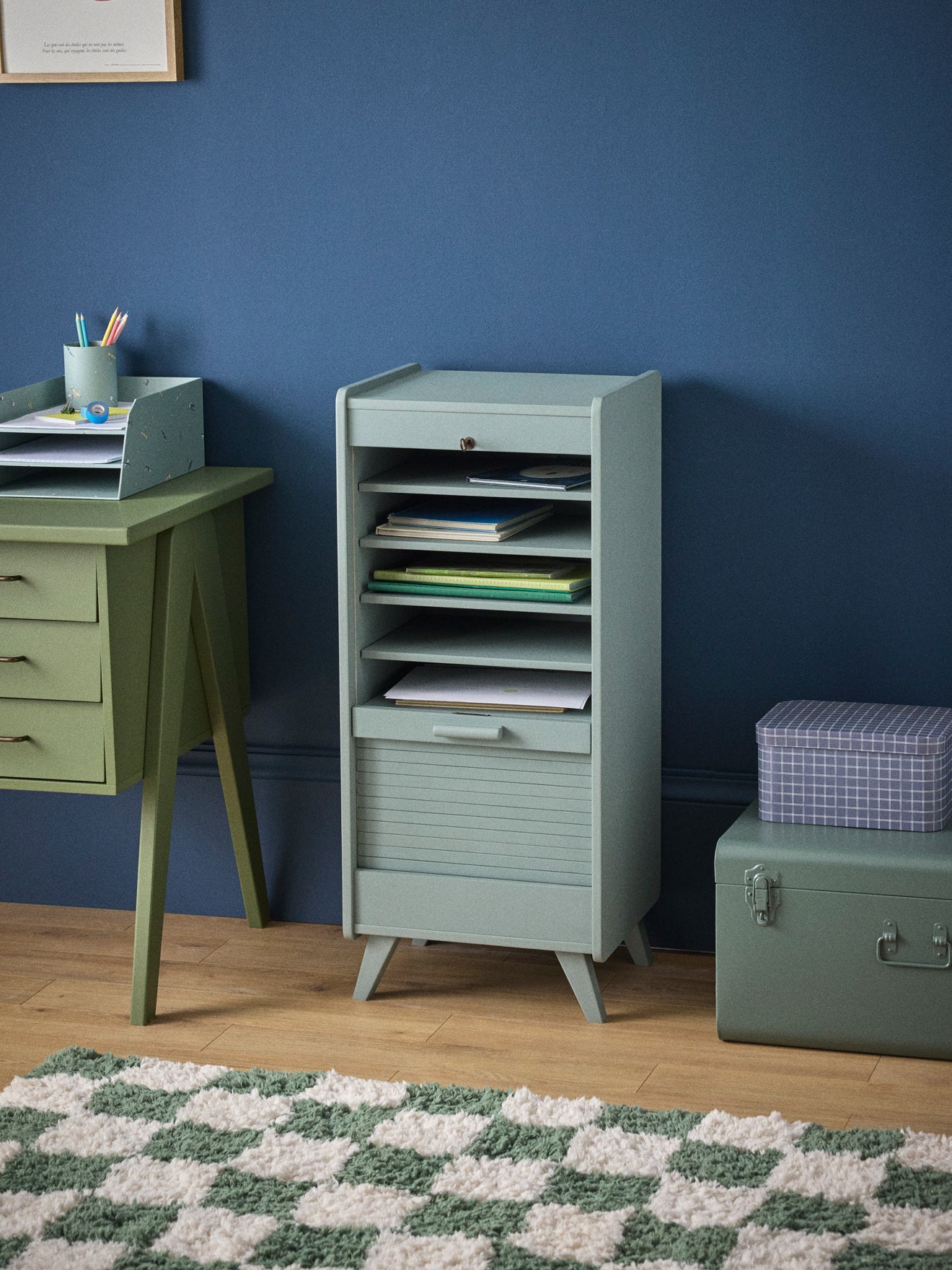 Meuble classeur en bois