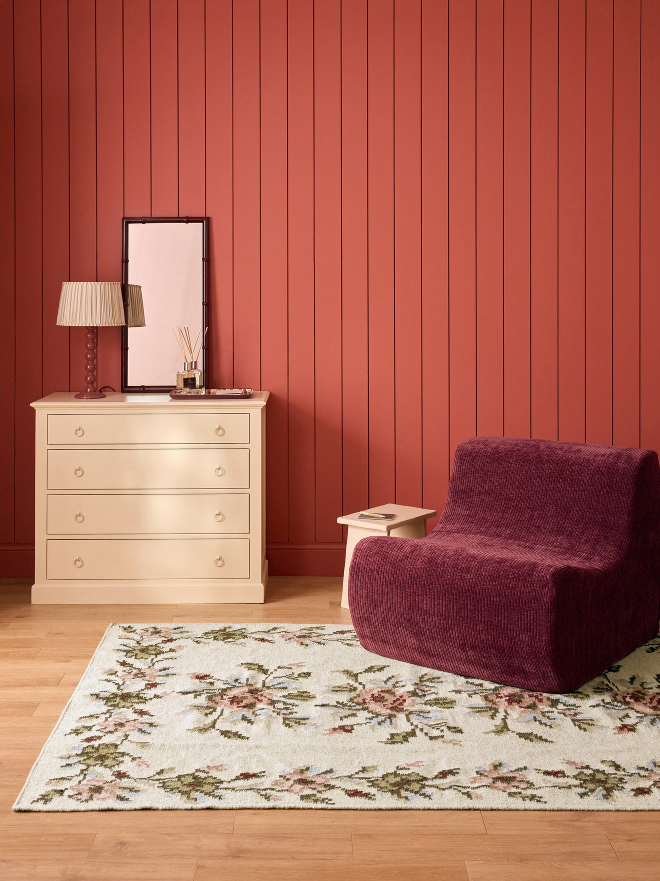 Tapis fleuri Romane - Grand modèle