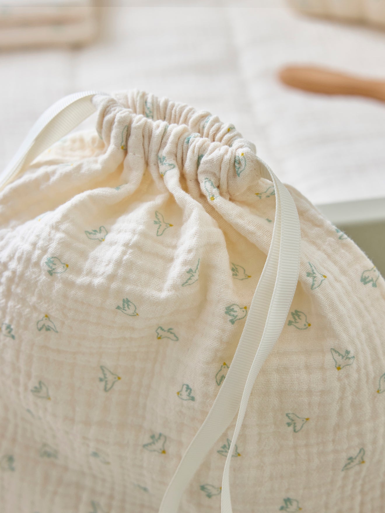 Trousse de toilette en gaze de coton